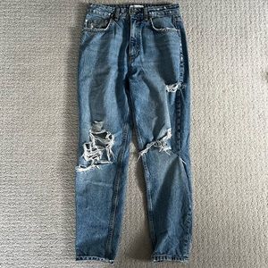 Zara boyfriend jeans with rips